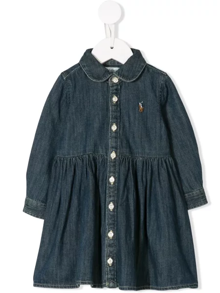 Sukienka dziecięca Polo Ralph Lauren niebieska