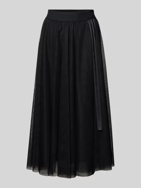 Joop! spódnica midi rozkloszowana czarny