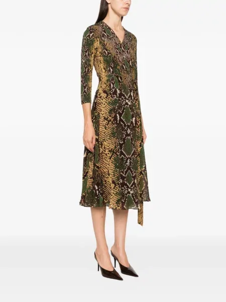 Rochie midi Dvf Diane Von Furstenberg cu imagine cu model piele de șarpe plic