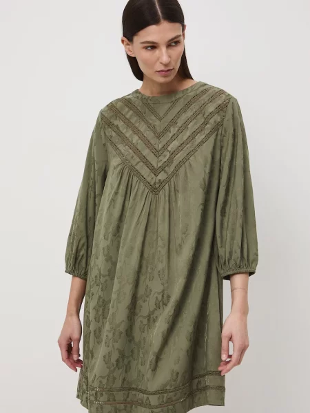 Medicine rochie oversized cu vâscoză verde