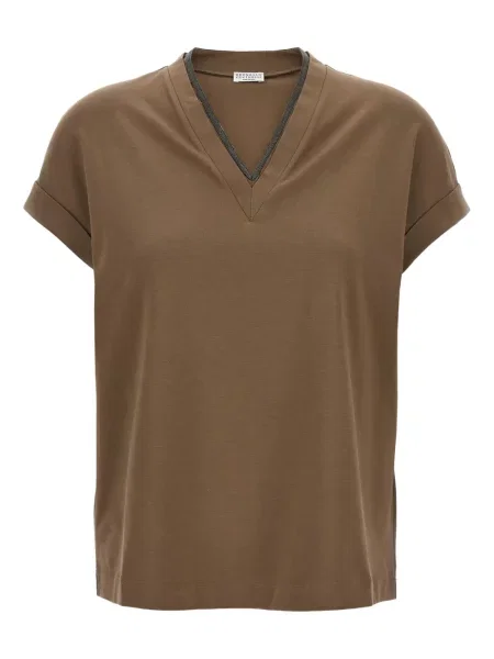 Tricou Brunello Cucinelli maro