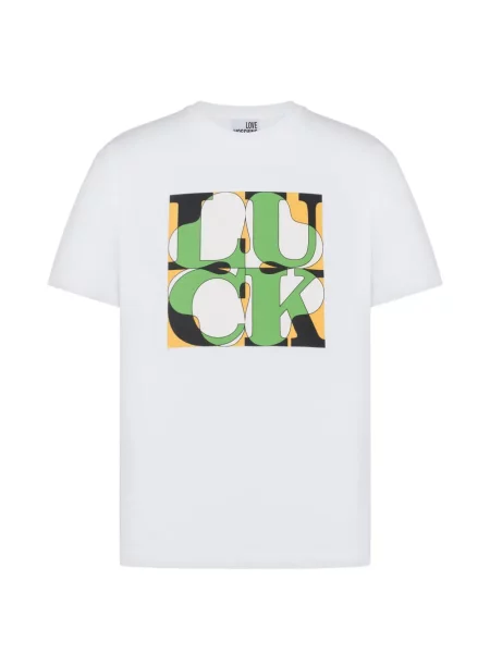 Tricou Love Moschino din jerseu alb