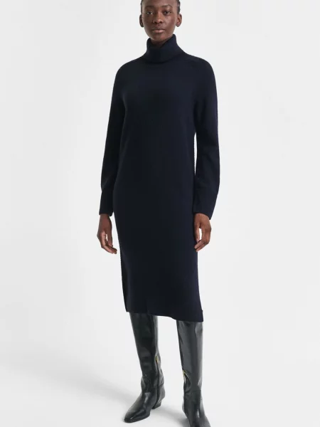 Вовняна костюмна водолазка сукня Gant синя