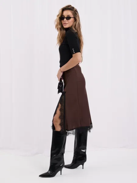 Midi-suknja Italy Moda crna