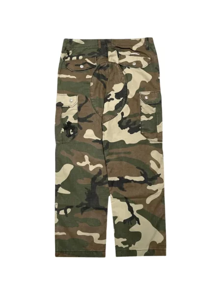 Kožne cargo hlače Chrome Hearts s uzorkom srca zelena