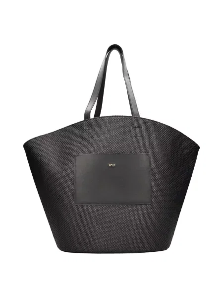 Shopperka N°21 skórzana czarna