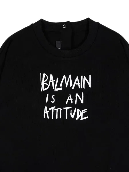 Пуловер Balmain черно
