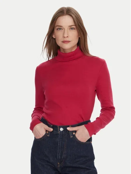 Блуза с дълги ръкави United Colors of Benetton с поло синьо