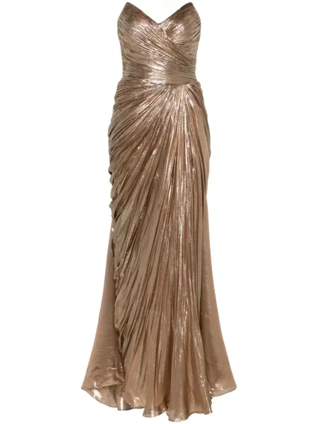 Maksi sukienka maxi Iris Serban garniturowa brązowa