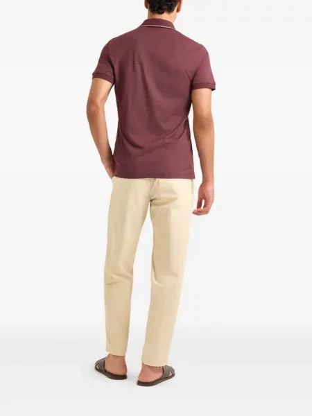 Scurt tricou polo Orlebar Brown roșu
