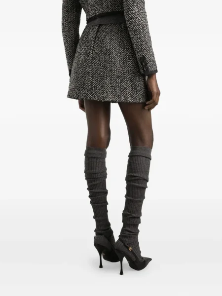 Fusta mini Dolce & Gabbana din tweed negru