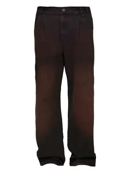 Jeansy Song For The Mute plisowane brązowe