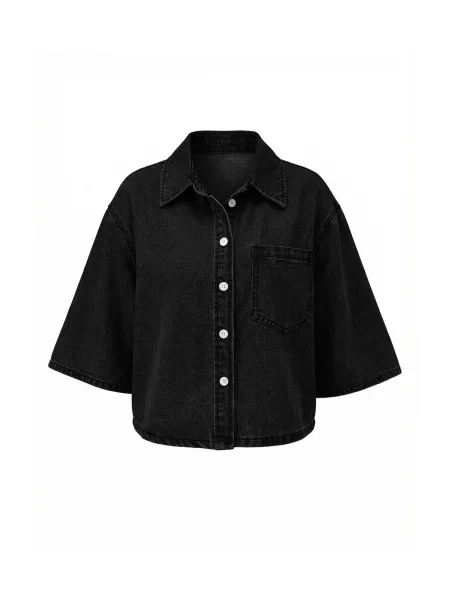 Imily Bela Bluză denim negru