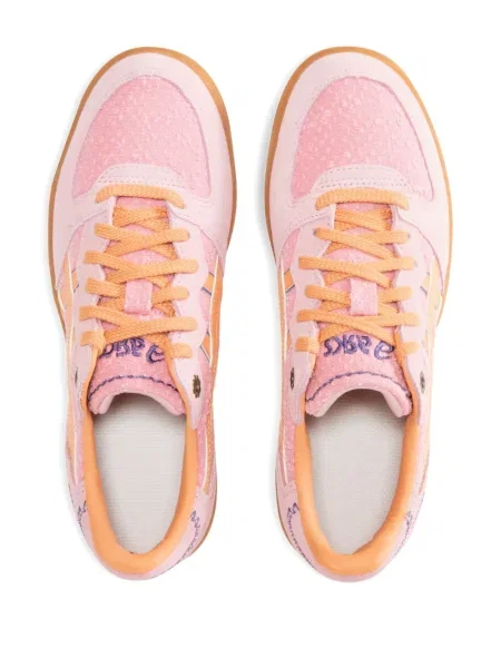 Sneakerși Asics cu șireturi din dantelă roz