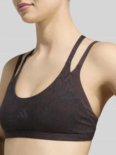 Biustonosz sportowy z oddychającym wsparciem Adidas Training czarny
