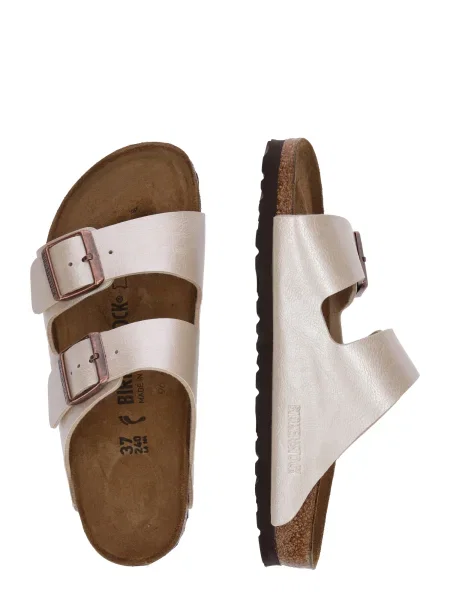 BIRKENSTOCK Saboți Arizona alb perlat auriu