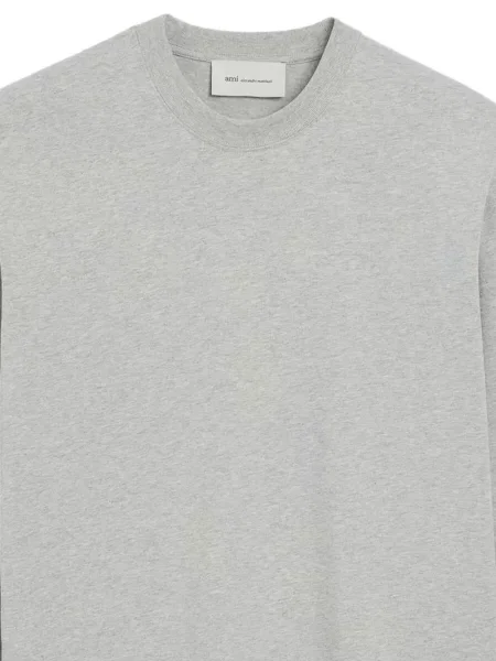 Lung tricou Ami Paris cu autograf gri