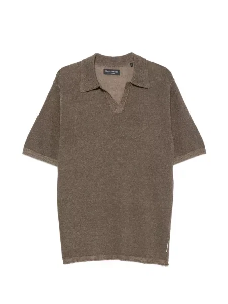 Scurt tricou polo Marc O'polo tricotate verde