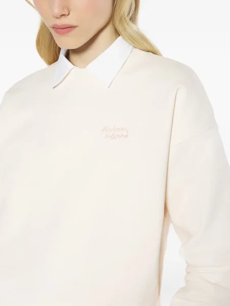 Hanorac Maison Kitsune cu broderie roz
