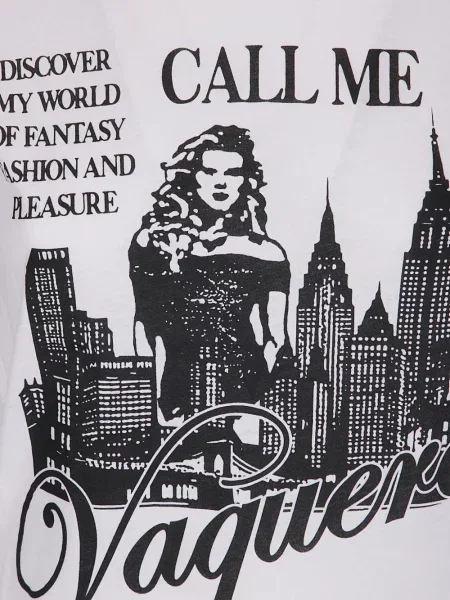 Tricou Vaquera cu imagine roz
