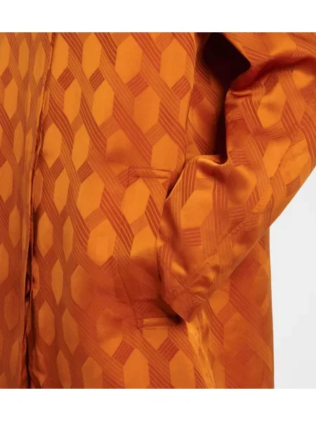 Palton Dries Van Noten cu imagine portocaliu