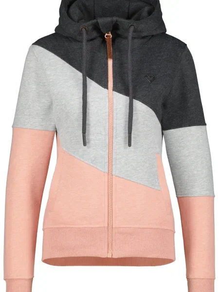 Alife and Kickin Hanorac SteffiAK gri amestecat / portocaliu piersică negru