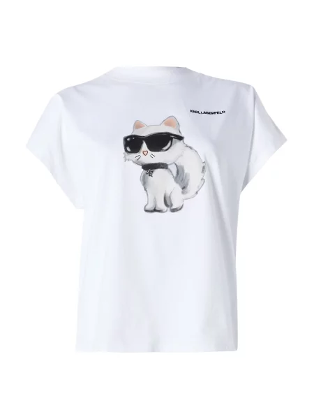 Karl Lagerfeld Tricou IKON AQUARELLE roz pudră / negru alb