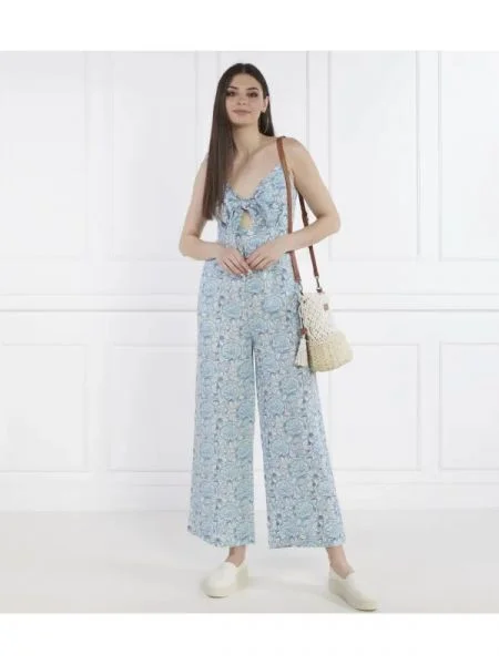 Lenvászon farmer overál Pepe Jeans London kék