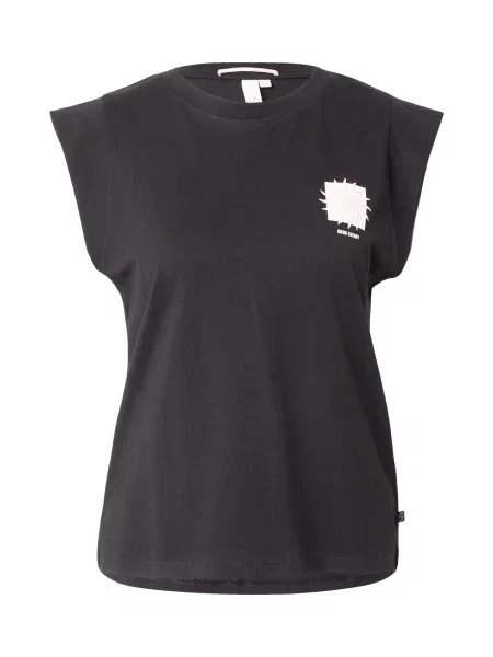QS Tricou roz / negru alb