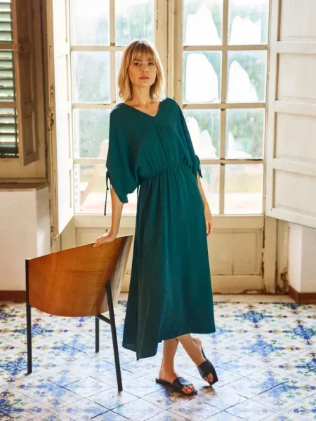 Rochie Marisse de costum verde