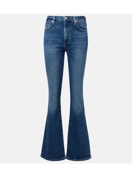 Džínsy so strihom ku čižmám Citizens Of Humanity s vysokým pásom modrá