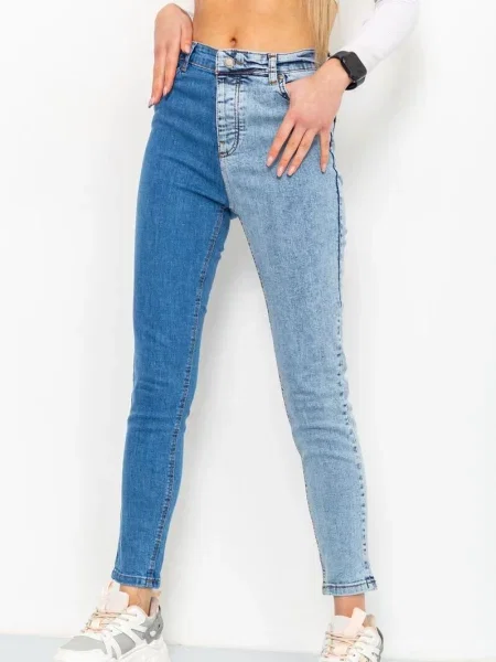 Завужені джинси Ager синій/блакитний бавовна/еластан синій