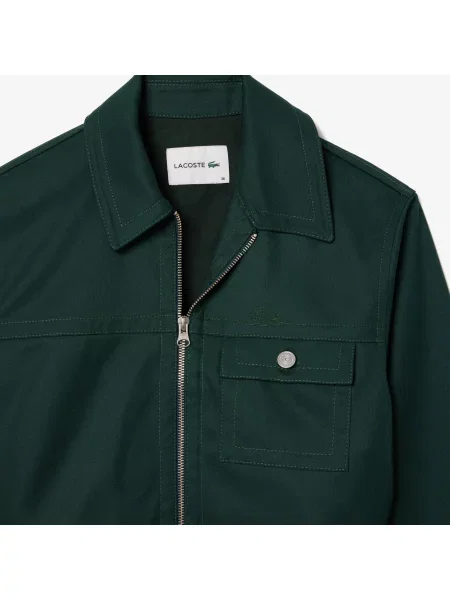 Lacoste Ciemnozielona Kurtka O Luźnym Kroju zielony