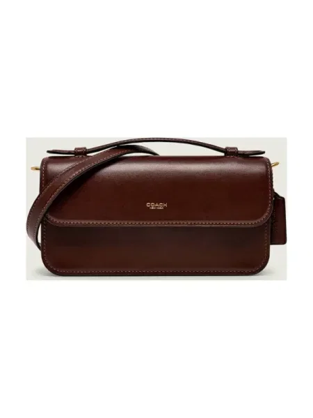 Coach Geantă crossbody de femei din piele Elora Top Handle maro