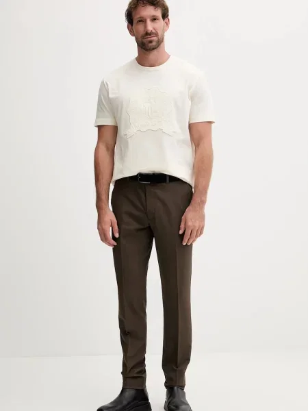 Gant t-shirt z aplikacją beżowy