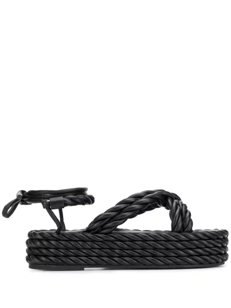 Sandale Valentino Garavani cu pană negru