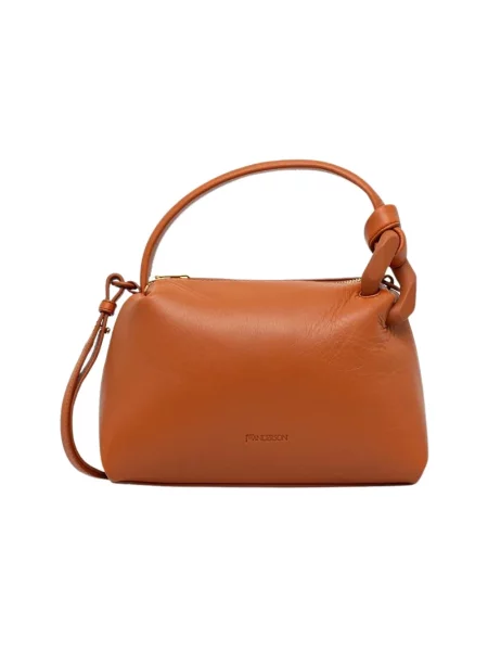 JW Anderson torebka skórzana The Jwa Small Corner Bag brązowy