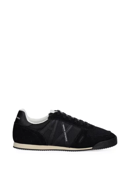 Sneakerși Armani Exchange cu autograf negru