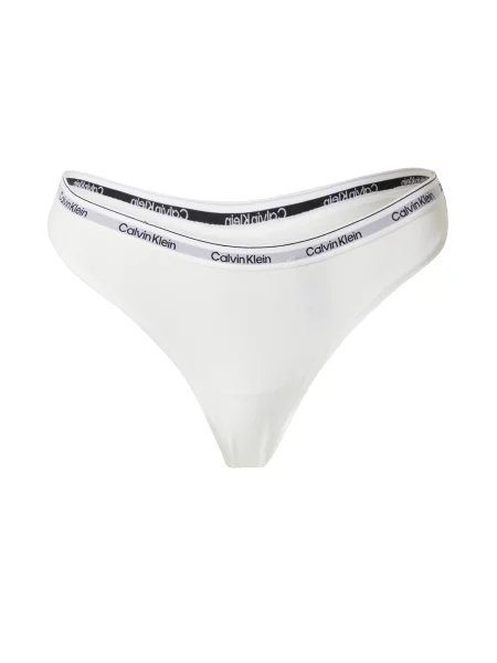 Calvin Klein Underwear Tanga gri deschis / negru alb