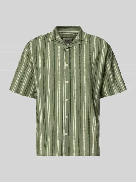Koszula casualowa o kroju regular fit z kołnierzem z połami model HOWIE' Redefined Rebel oliwkowa