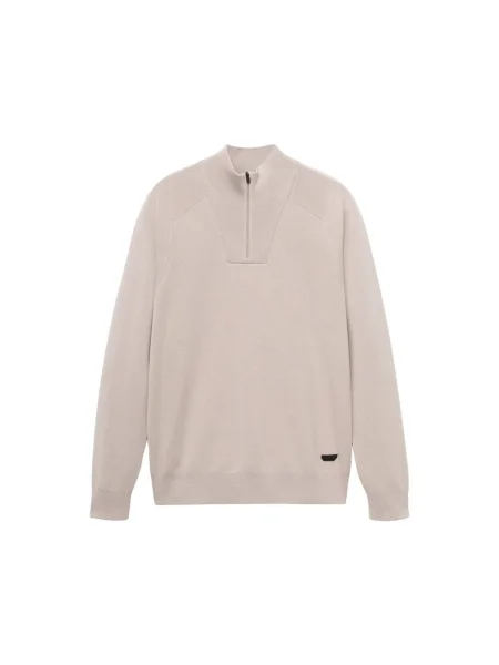 MANGO MAN Sveter Casperp svetlobéžová béžová
