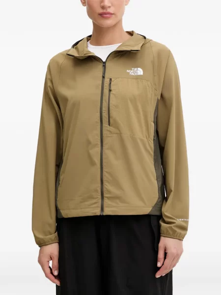 Geacă The North Face cu glugă verde