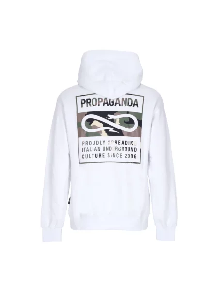 Bluza z kapturem Propaganda z logo z kapturem biała
