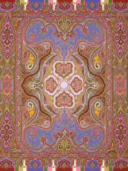 Fular Etro cu imagine cu model paisley violet