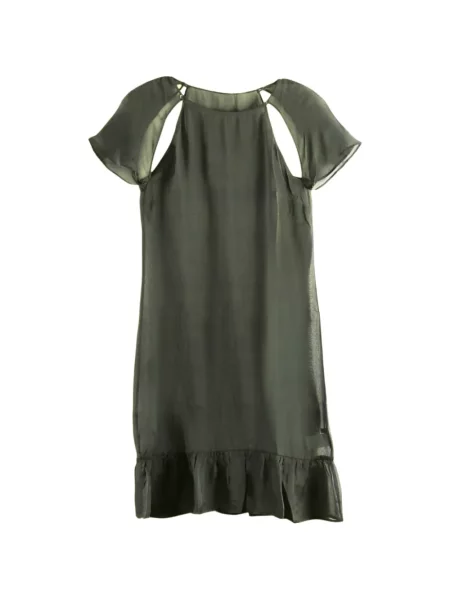 Rochie midi Paloma Wool de lână cu volane gri