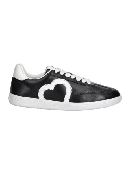 Sneakersy Love Moschino skórzane z logo czarne
