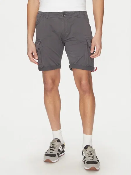 Alpha Industries šortky Crew sivá