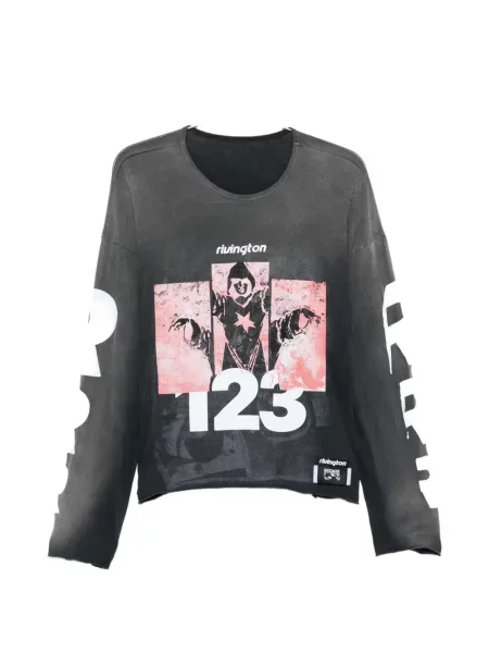 Tricou grafic Rivington Roi Rebis cu imagine gri