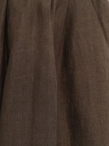 Pantaloni Erl plisate maro