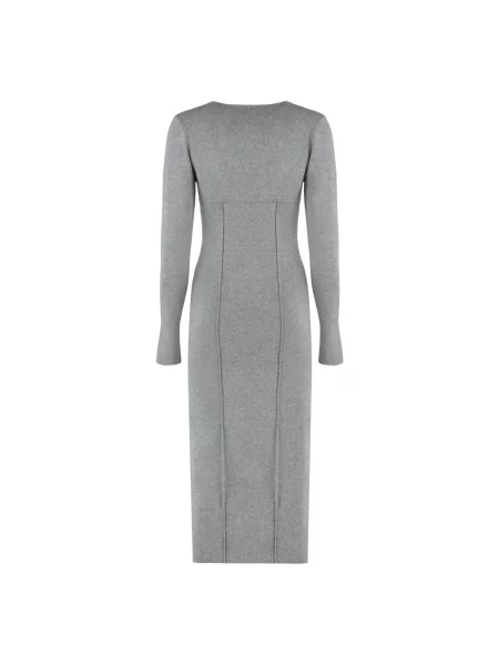 Sukienka midi Calvin Klein szara